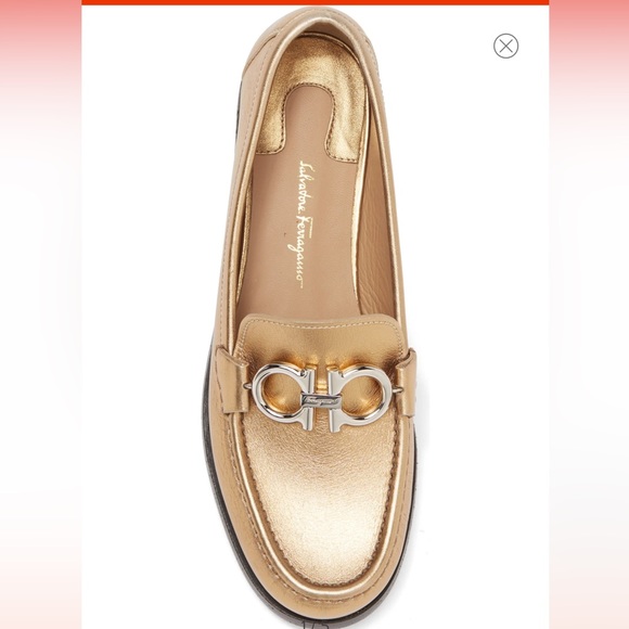 New Salvatore Ferragamo Rolo metallic gold loader reversible buckle - Picture 3 of 10